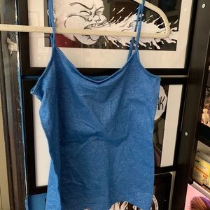 Ann Taylor Loft Sparkly Blue Camisole- Size M